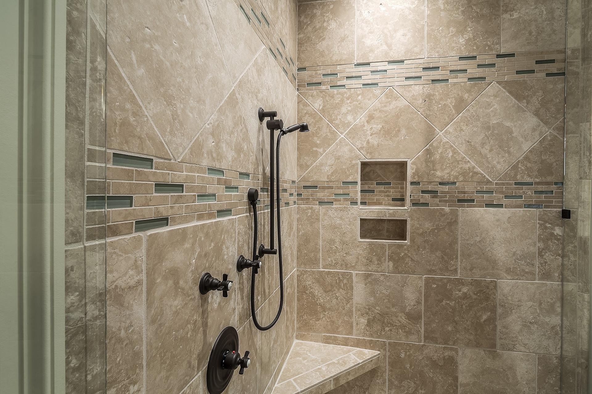 Bathroom tile after professional reglazing
