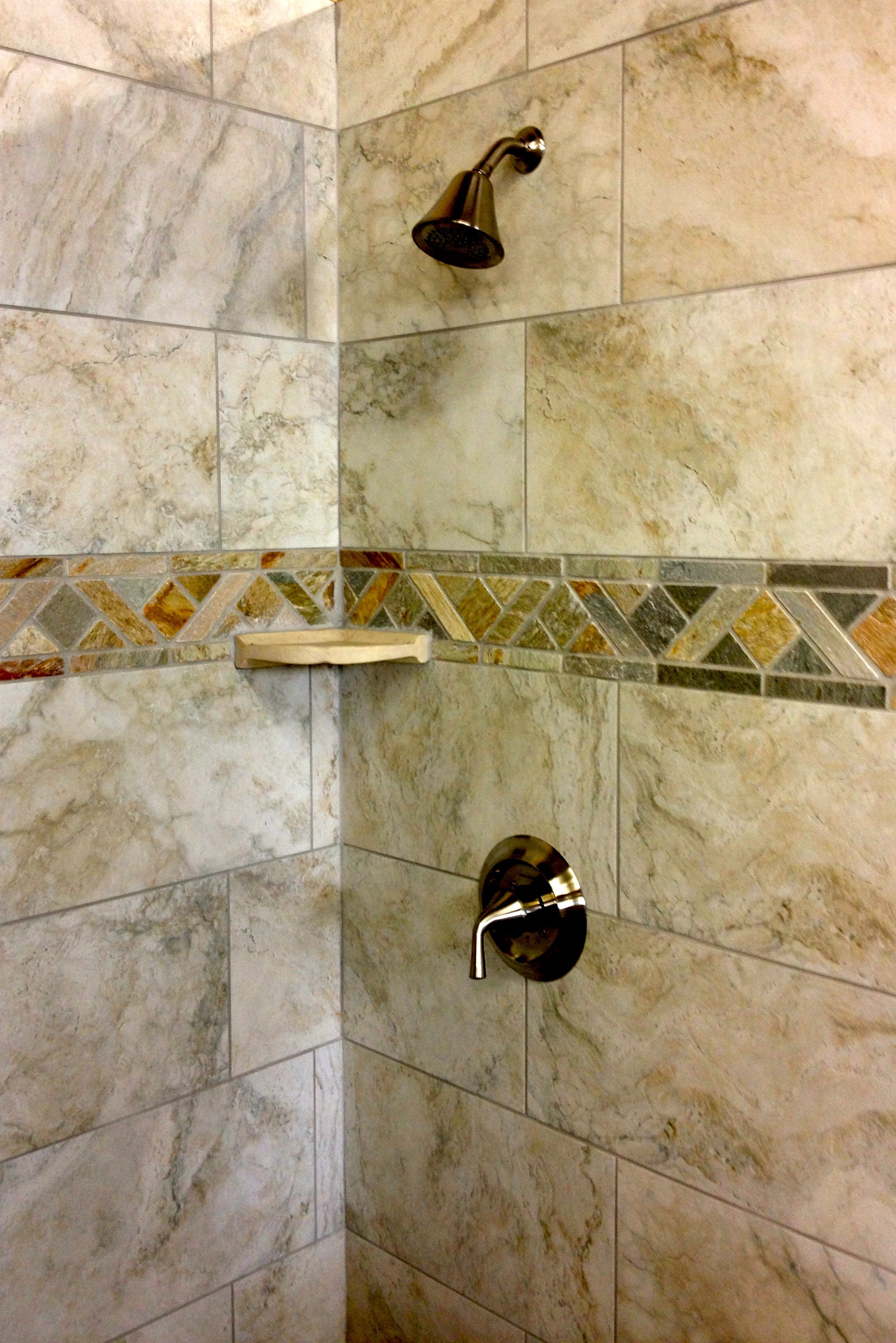 Bathroom tile reglazing before and after in the GTA